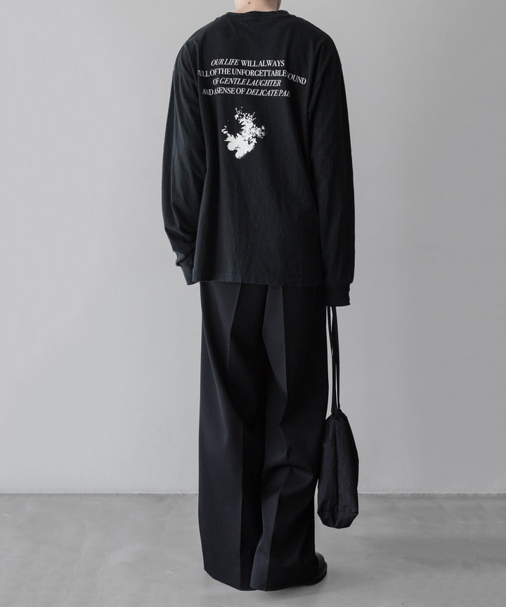 【Fujimoto】フジモトのOVERDYED LS TEE "FLOWERS" - BLACK 公式通販サイトsession福岡セレクトショップ