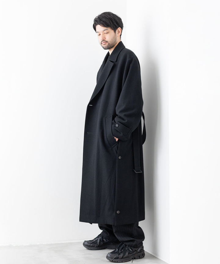 stein(シュタイン)の23AWコレクションOVERSIZED LAYERED SINGLE COATのBLACK