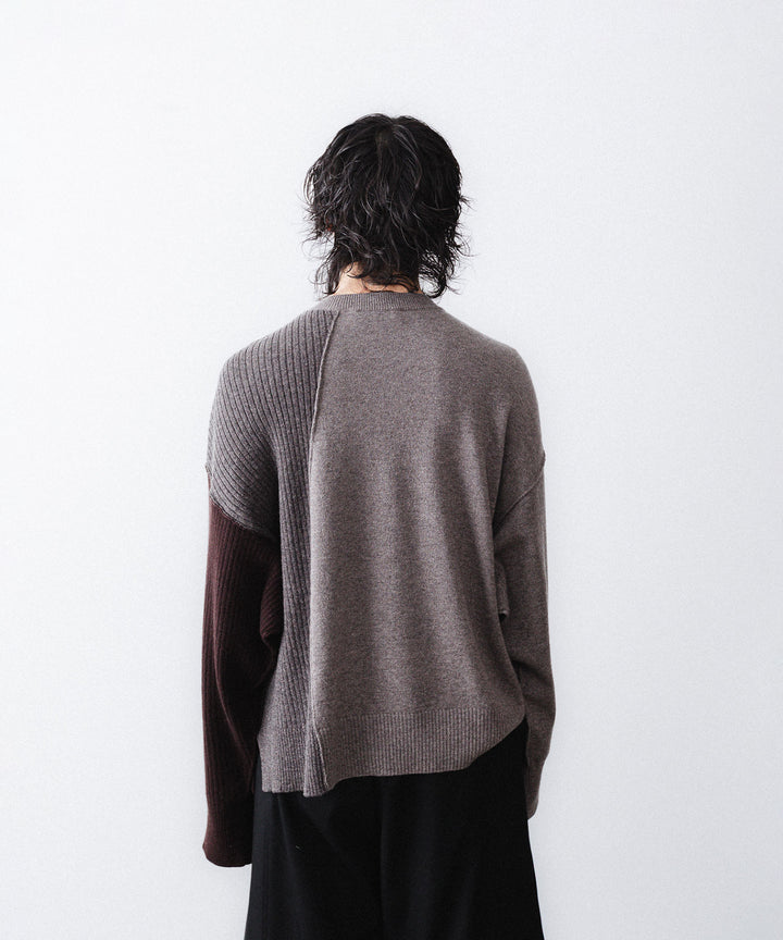 UJOH - ウジョーのCREW NECK BOX CROPPED KNITのBROWN公式通販サイトsession福岡セレクトショップ