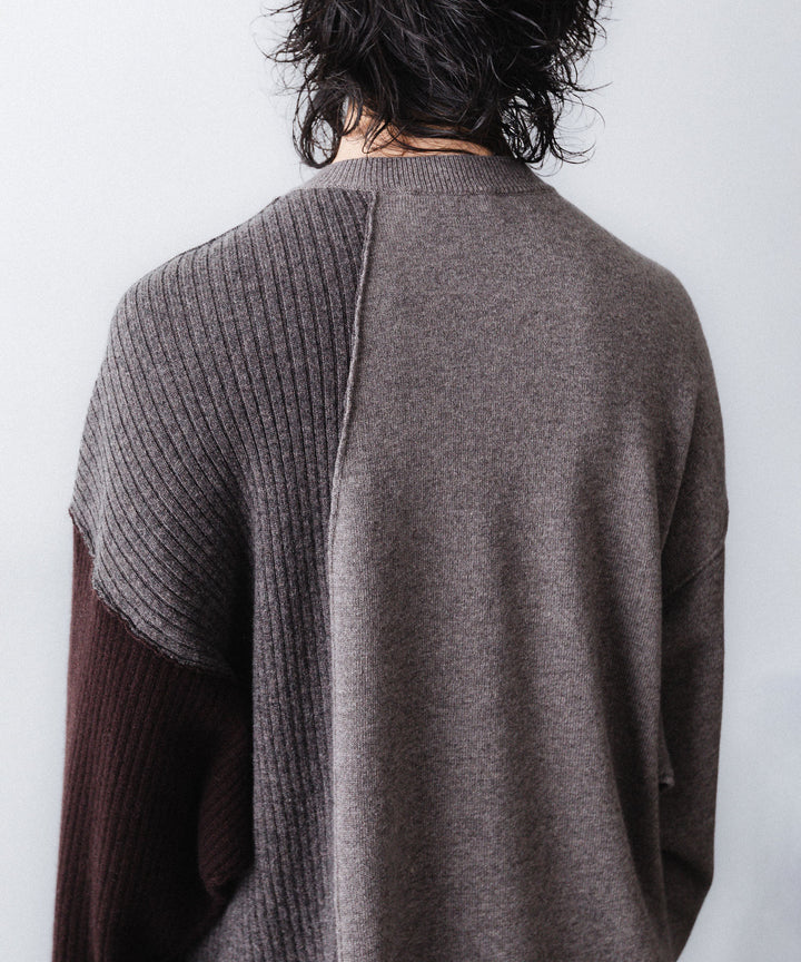 UJOH - ウジョーのCREW NECK BOX CROPPED KNITのBROWN公式通販サイトsession福岡セレクトショップ