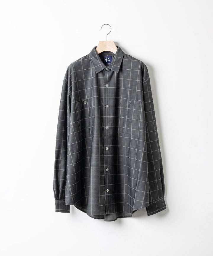 【KANEMASA PHIL.】カネマサのジャージーチャックシャツ FLANNEL CHECK JERSEY SHIRT - WP CHA 公式通販session福岡セレクトショップ