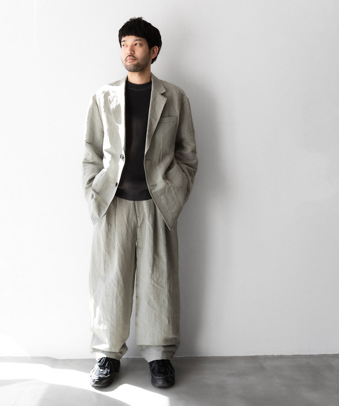 ssstein(シュタイン)のLI/NY POPLIN SINGLE BREASTED JACKET - BEIGE GREYの公式通販サイトsession福岡セレクトショップ