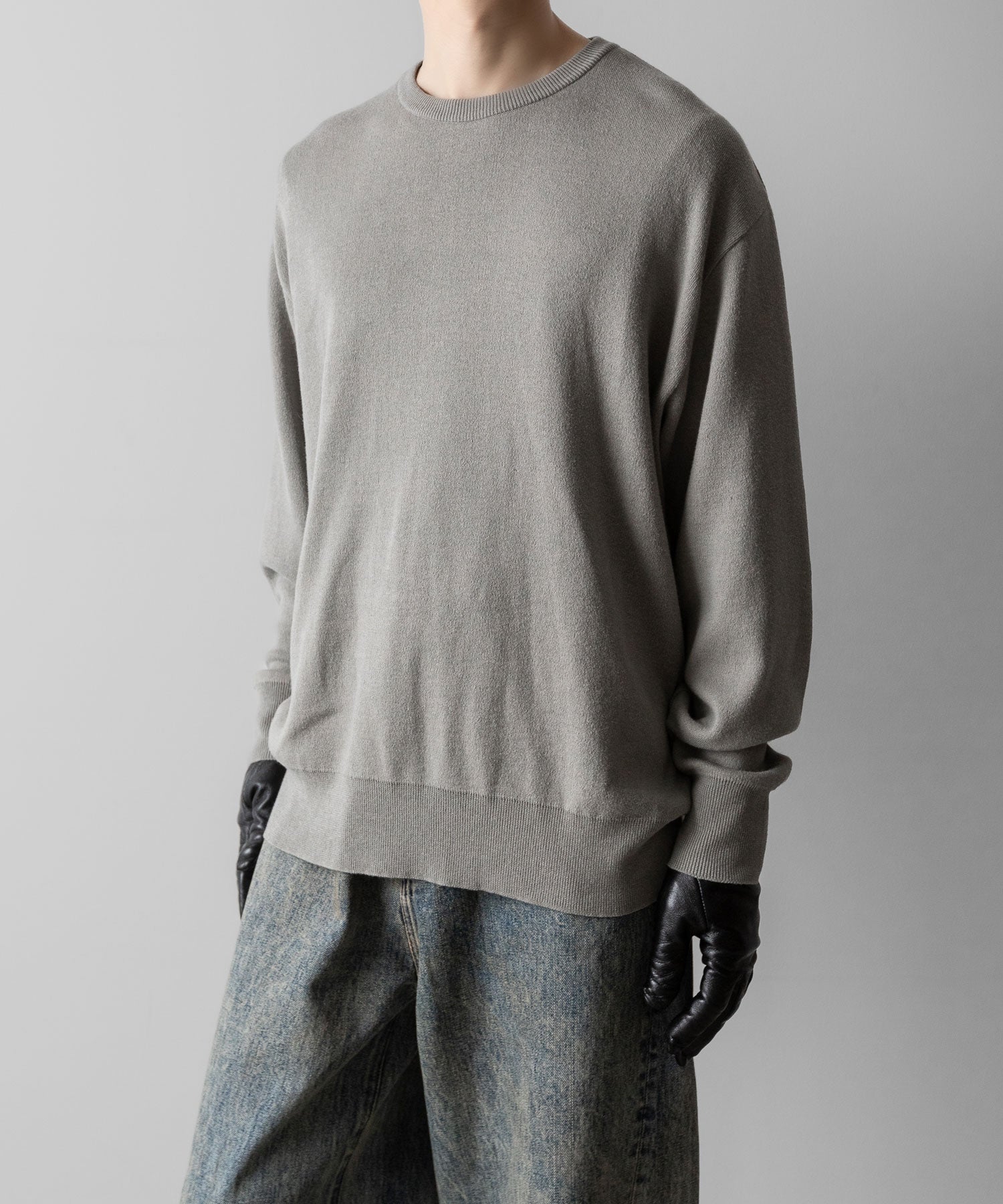 ssstein(シュタイン)のCOTTON CASHMERE KNIT LS - TAUPE GREYの公式通販サイトsession福岡セレクトショップ
