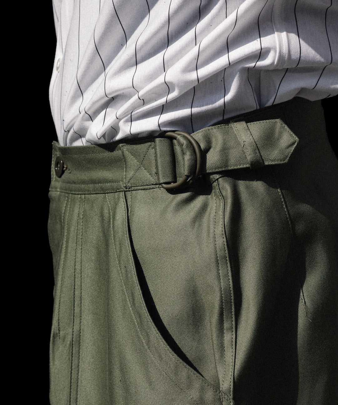 INTÉRIM インテリムGIZA BACK SATIN FRENCH AIR FORCE MECHANIC PANTSのOLIVE 公式通販サイトsession福岡セレクトショップ