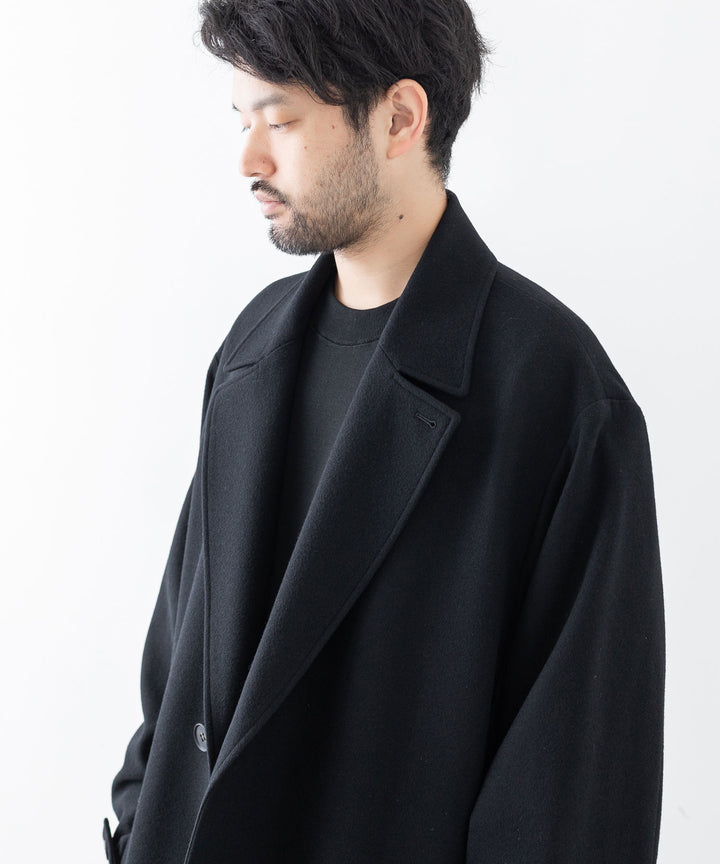 stein(シュタイン)の23AWコレクションOVERSIZED LAYERED SINGLE COATのBLACK