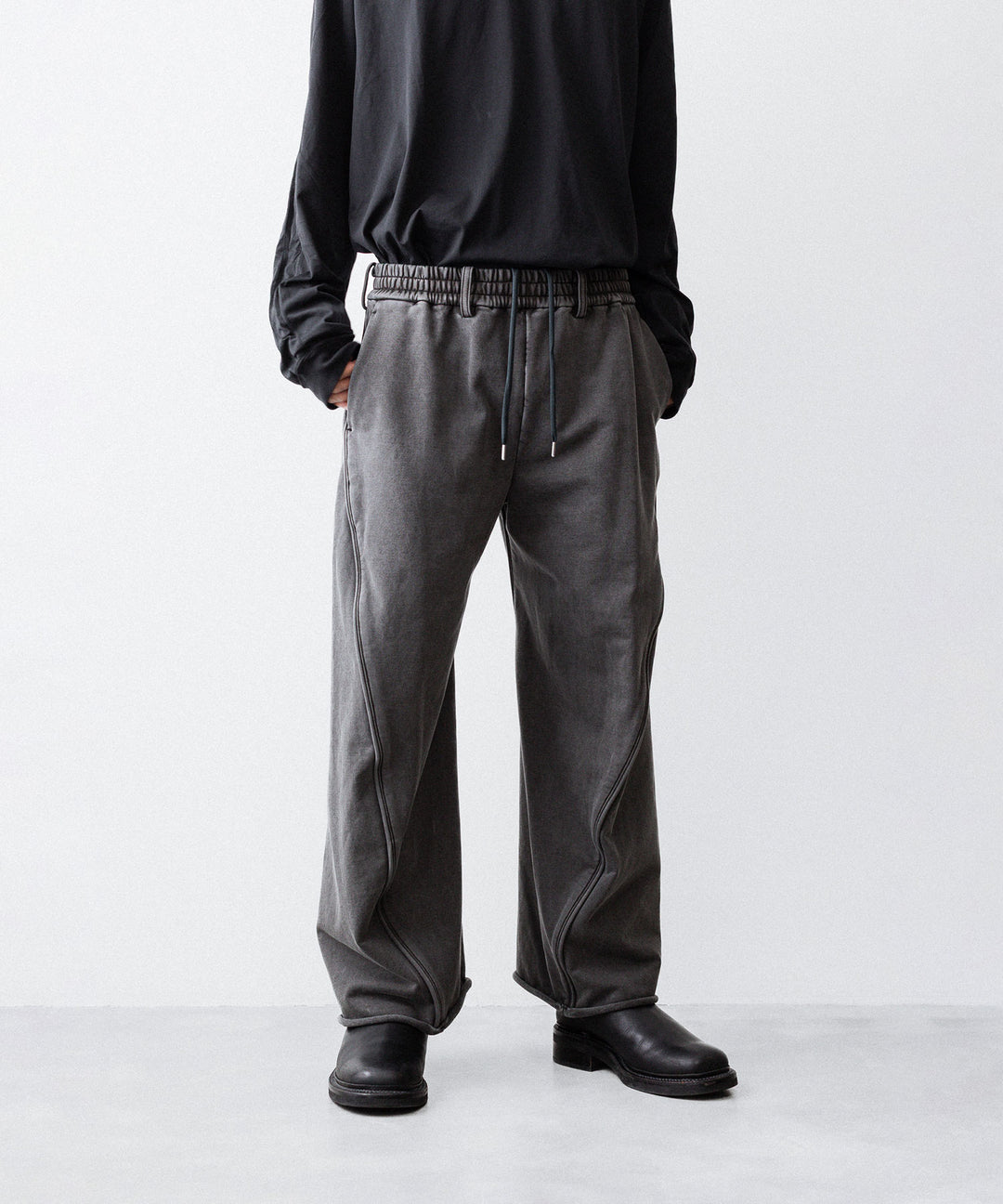 KANEMASA PHIL. カネマサフフィル36G FINE SWEAT DRAPING EASY PANTSのCHARCOAL PIGMENT公式通販サイトsession福岡セレクトショップ