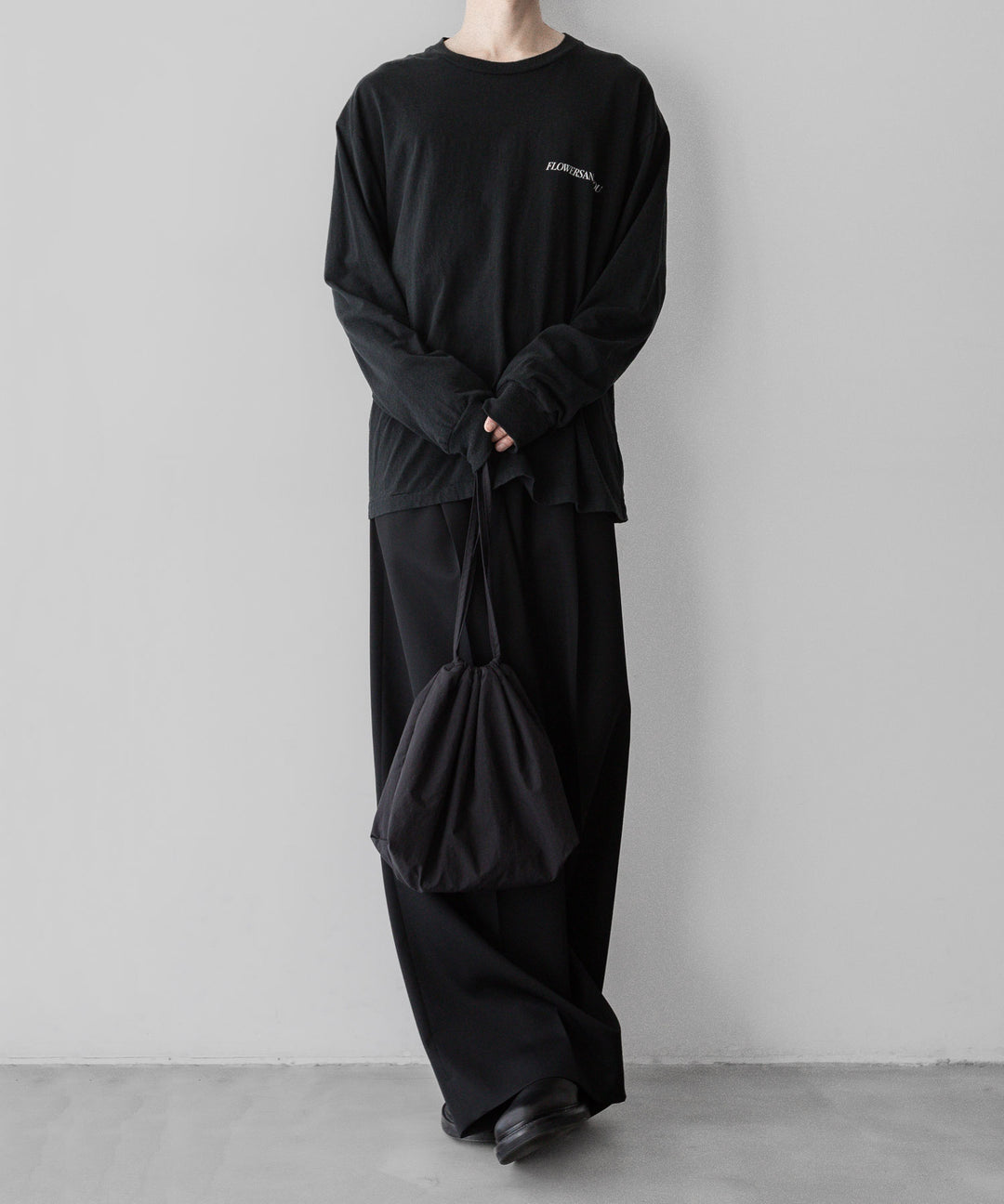 【Fujimoto】フジモトのOVERDYED LS TEE "FLOWERS" - BLACK 公式通販サイトsession福岡セレクトショップ