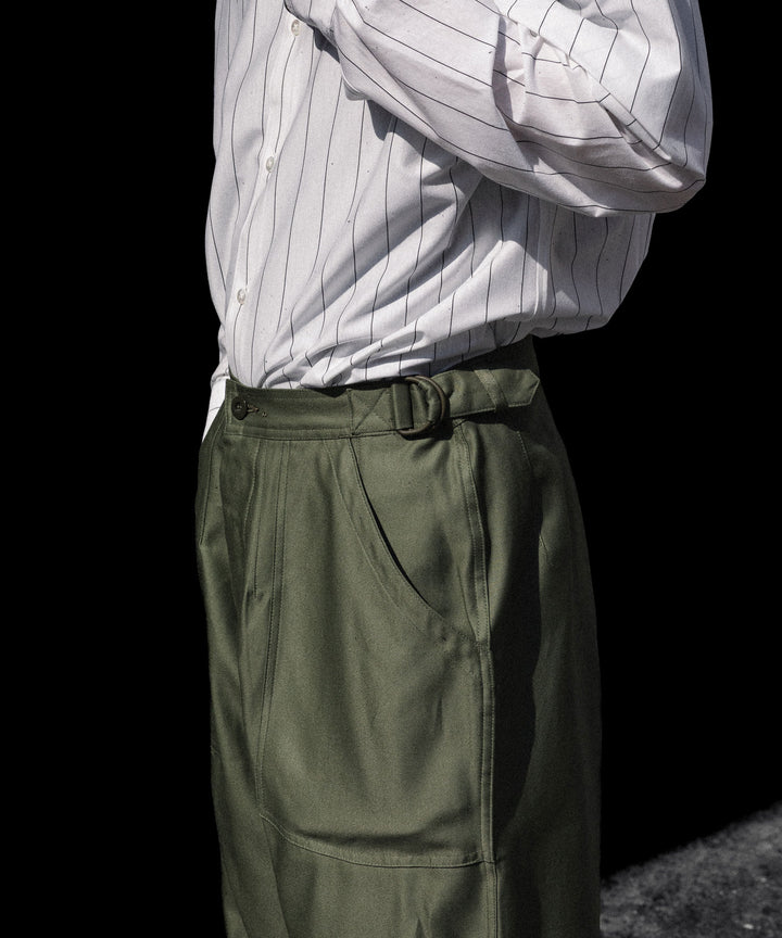 INTÉRIM インテリムGIZA BACK SATIN FRENCH AIR FORCE MECHANIC PANTSのOLIVE 公式通販サイトsession福岡セレクトショップ