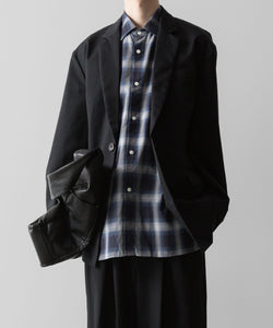 ssstein(シュタイン)の24AWコレクション OVERSIZED DOWN PAT SHIRT - NAVY OMBRE 公式通販サイトsession福岡セレクトショップ