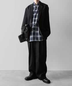 ssstein(シュタイン)の24AWコレクション OVERSIZED DOWN PAT SHIRT - NAVY OMBRE 公式通販サイトsession福岡セレクトショップ