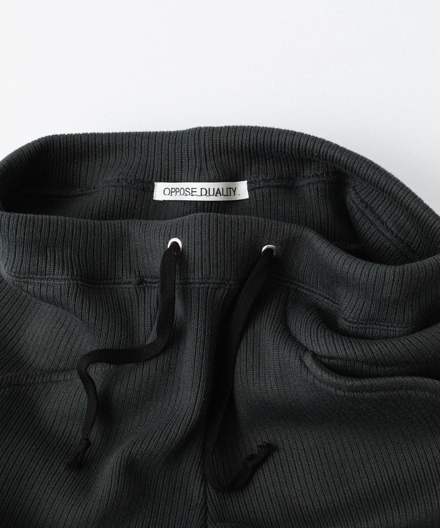OPPOSE DUALITY-オポーズデュアリティのSUB ONG RIB SWEAT PANTSのBLACK公式通販サイトsession福岡セレクトショップ