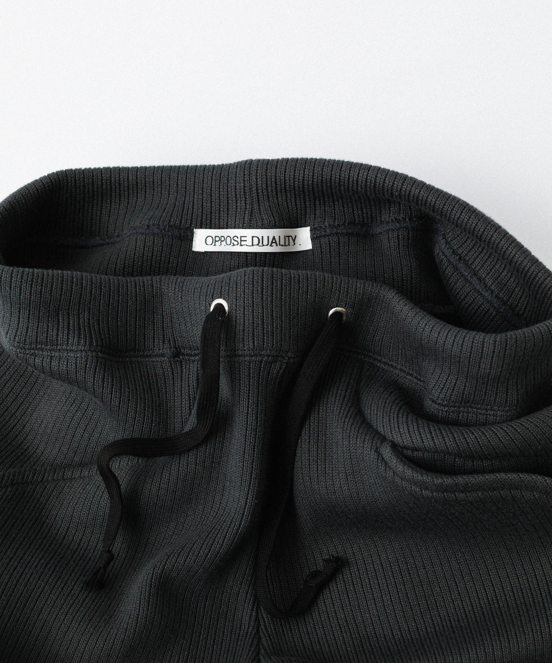 OPPOSE DUALITY-オポーズデュアリティのSUB ONG RIB SWEAT PANTSのBLACK公式通販サイトsession福岡セレクトショップ