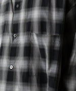 画像をギャラリービューアに読み込む, ssstein(シュタイン)の24AWコレクション OVERSIZED DOWN PAT SHIRT - BLACK OMBRE 公式通販サイトsession福岡セレクトショップ
