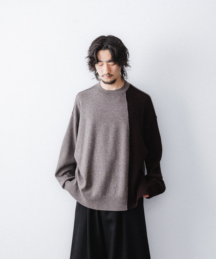 UJOH - ウジョーのCREW NECK BOX CROPPED KNITのBROWN公式通販サイトsession福岡セレクトショップ
