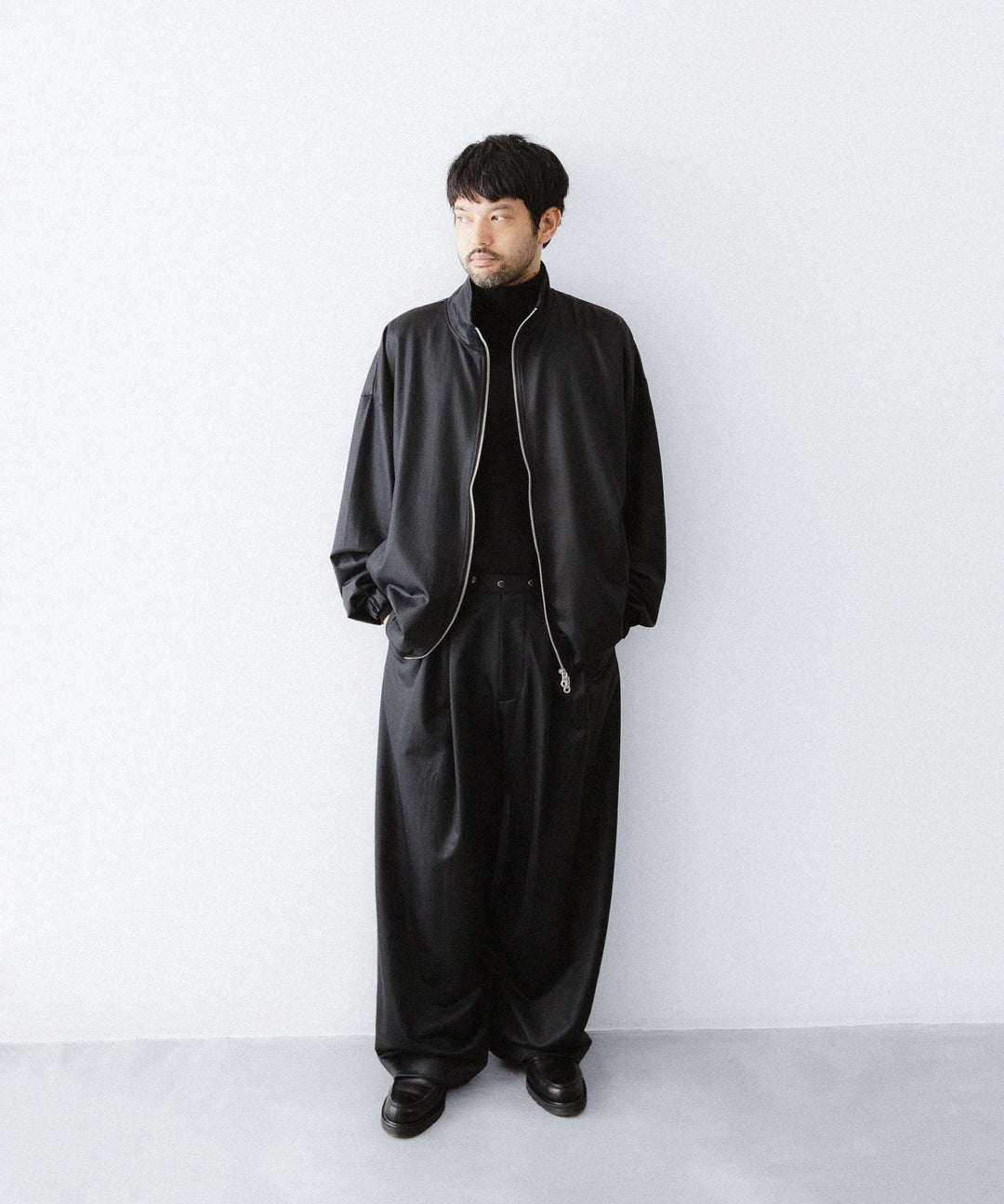 KANEMASA PHIL. カネマサフィルの36G ECONYL EMBOSSED BLOUSONのBLACK公式通販サイトsession福岡セレクトショップ