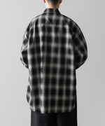 画像をギャラリービューアに読み込む, ssstein(シュタイン)の24AWコレクション OVERSIZED DOWN PAT SHIRT - BLACK OMBRE 公式通販サイトsession福岡セレクトショップ
