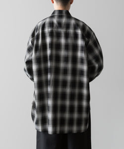 ssstein(シュタイン)の24AWコレクション OVERSIZED DOWN PAT SHIRT - BLACK OMBRE 公式通販サイトsession福岡セレクトショップ