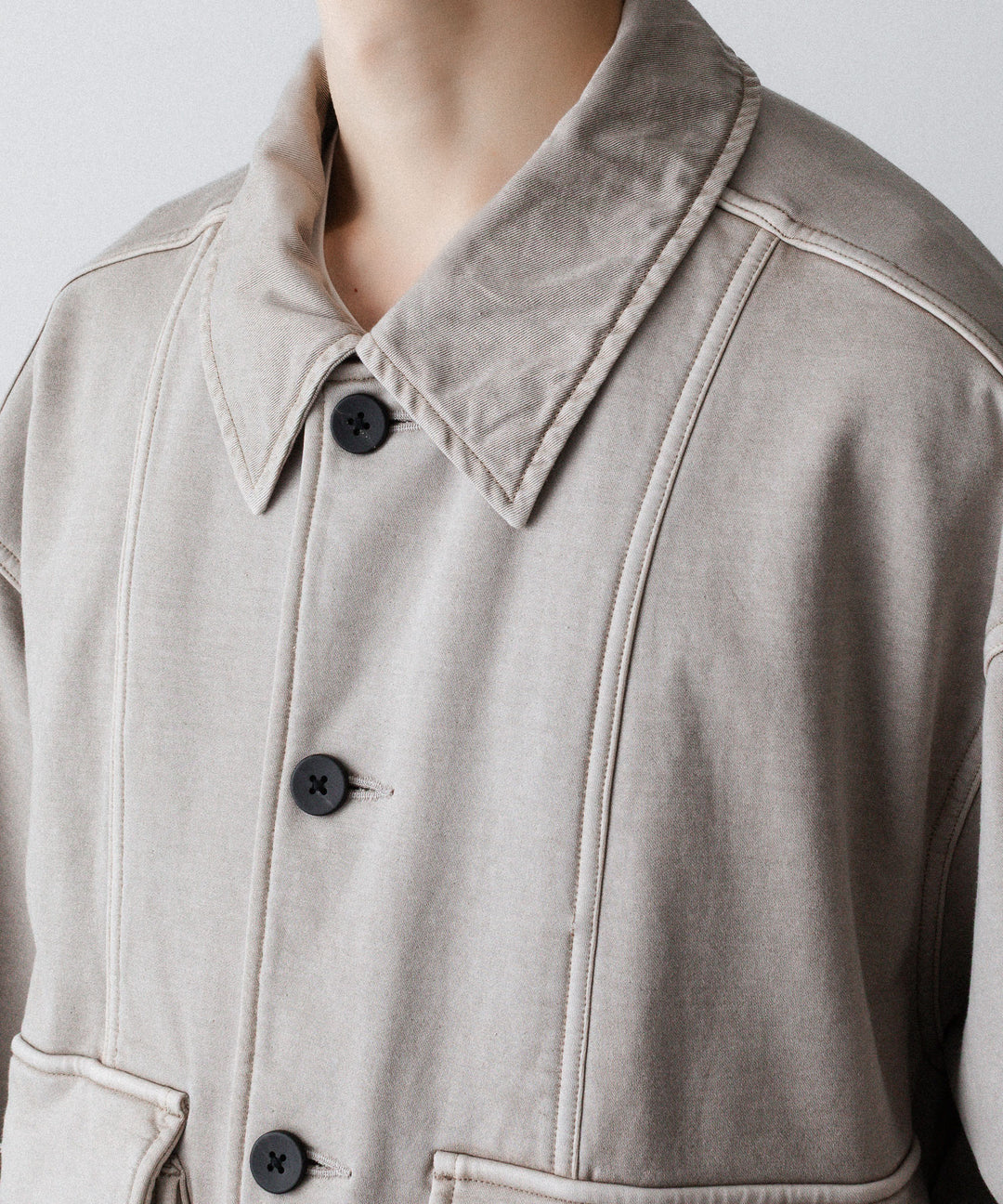 KANEMASA PHIL. カネマサフフィル36G FINE SWEAT WORK JACKETのBEIGE KHAKI PIGMENT公式通販サイトsession福岡セレクトショップ