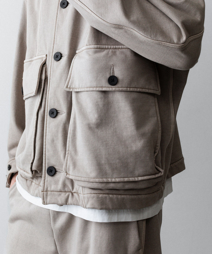 KANEMASA PHIL. カネマサフフィル36G FINE SWEAT WORK JACKETのBEIGE KHAKI PIGMENT公式通販サイトsession福岡セレクトショップ