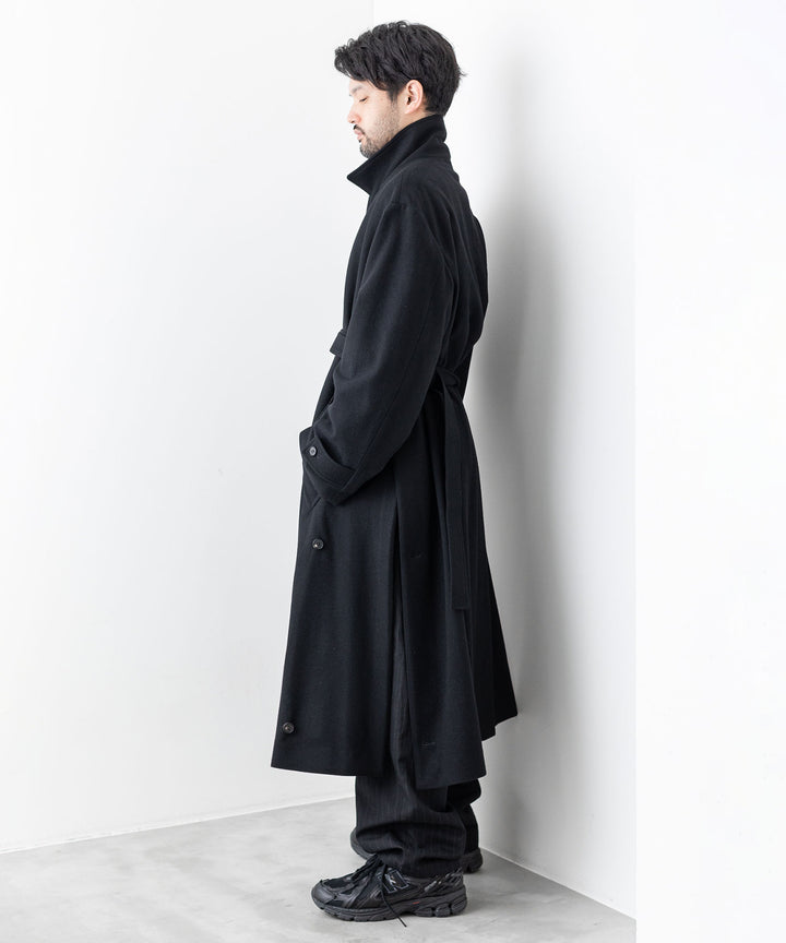 stein(シュタイン)の23AWコレクションOVERSIZED LAYERED SINGLE COATのBLACK