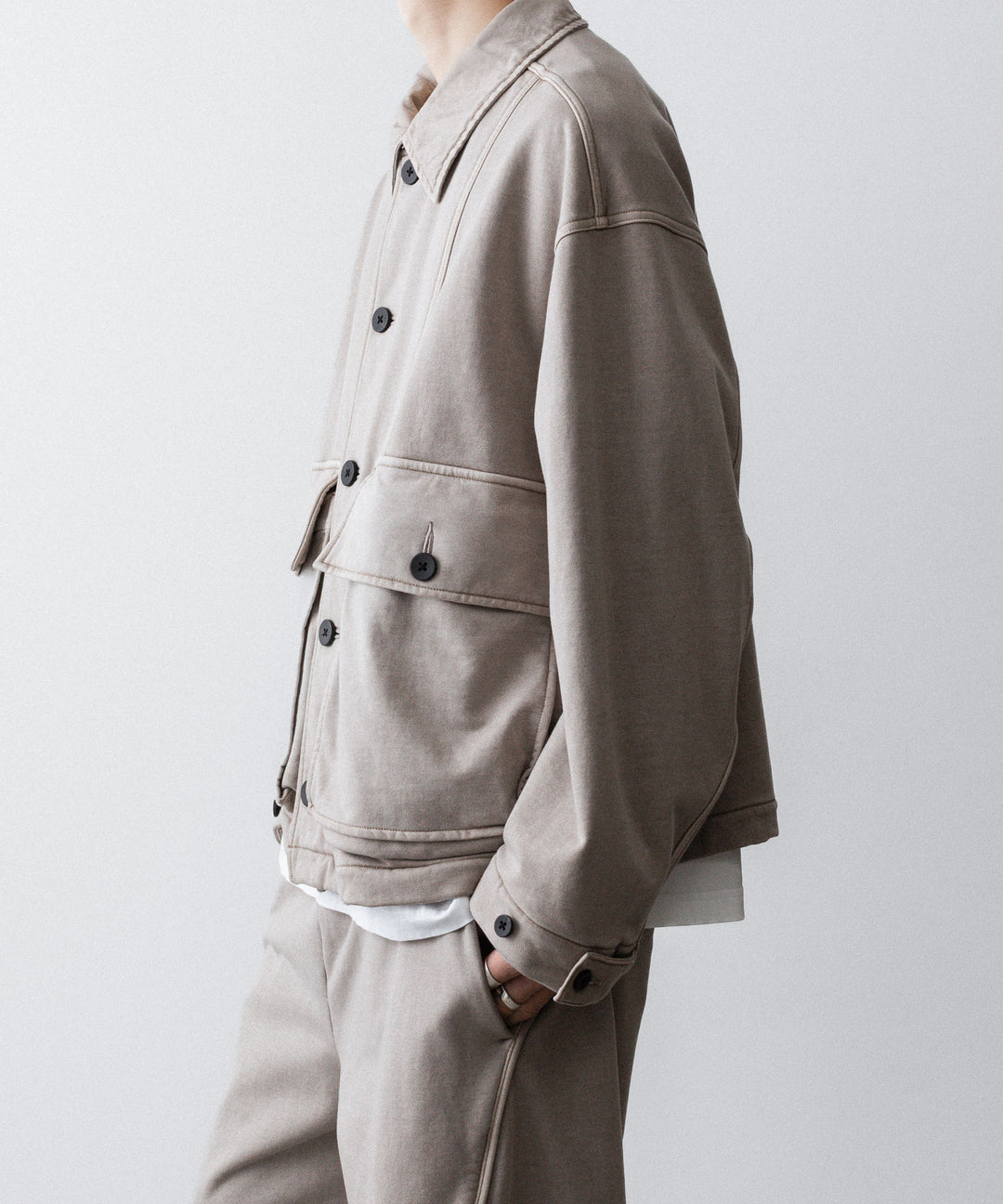 KANEMASA PHIL. カネマサフフィル36G FINE SWEAT WORK JACKETのBEIGE KHAKI PIGMENT公式通販サイトsession福岡セレクトショップ