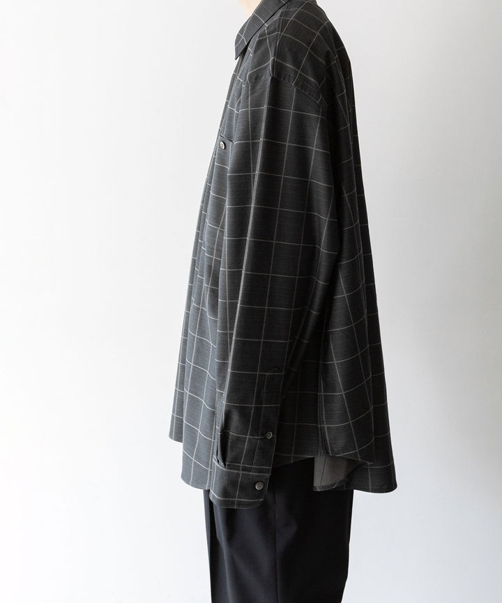 【KANEMASA PHIL.】カネマサのジャージーチャックシャツ FLANNEL CHECK JERSEY SHIRT - WP CHA 公式通販session福岡セレクトショップ