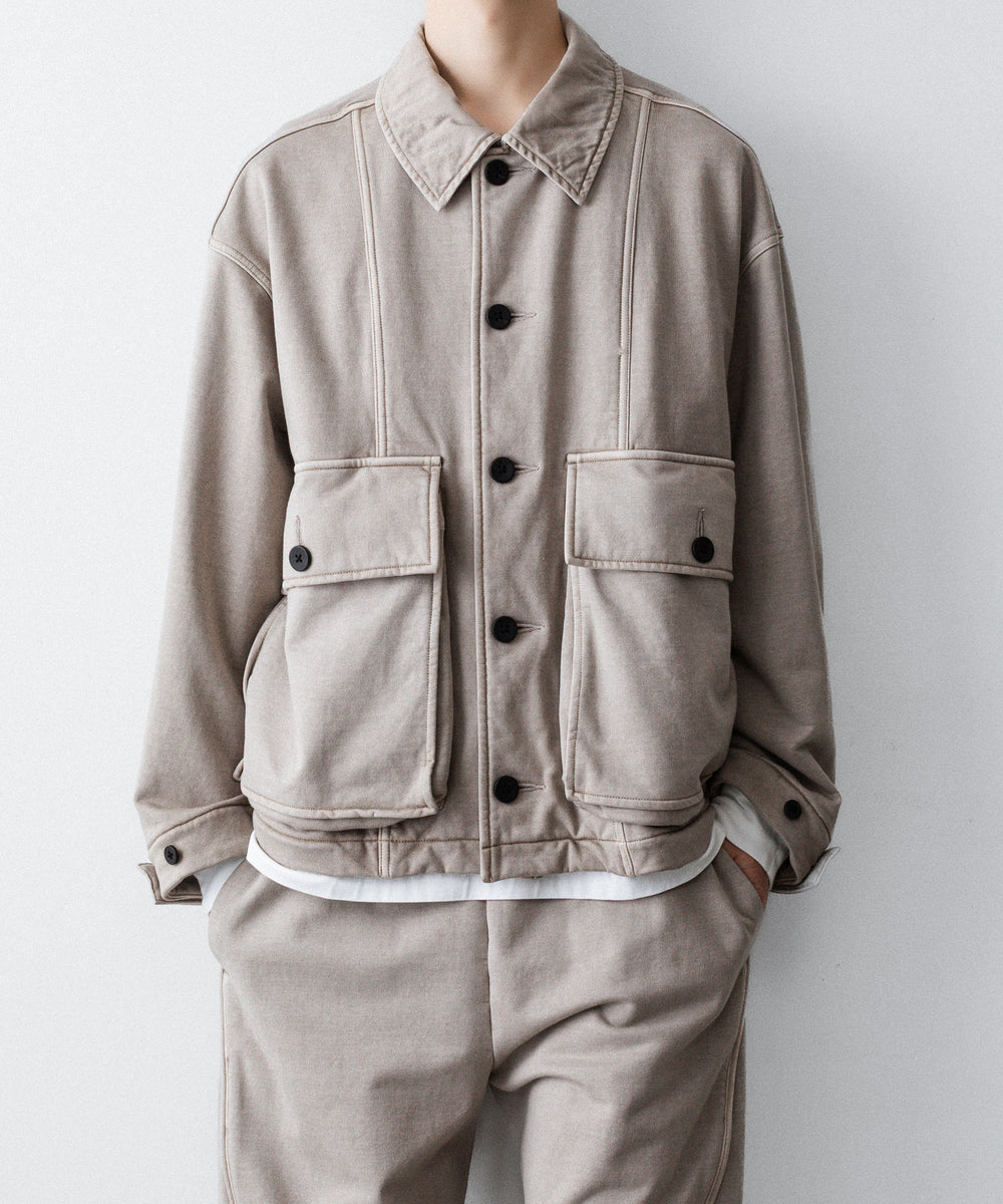 KANEMASA PHIL. カネマサフフィル36G FINE SWEAT WORK JACKETのBEIGE KHAKI PIGMENT公式通販サイトsession福岡セレクトショップ