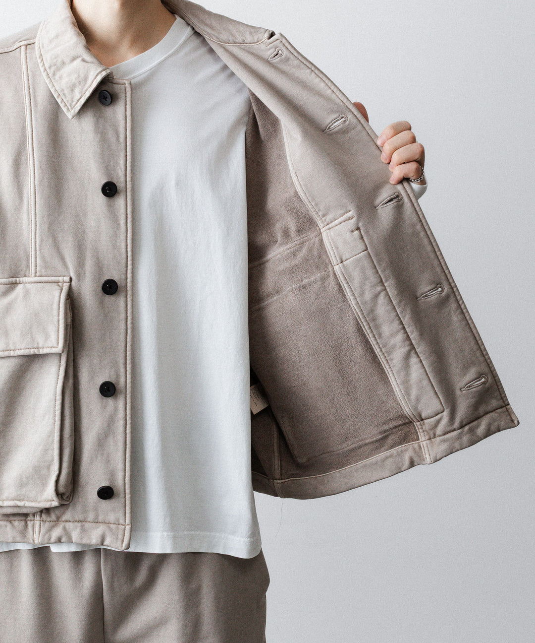 KANEMASA PHIL. カネマサフフィル36G FINE SWEAT WORK JACKETのBEIGE KHAKI PIGMENT公式通販サイトsession福岡セレクトショップ
