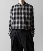 画像をギャラリービューアに読み込む, ssstein(シュタイン)の24AWコレクション OVERSIZED DOWN PAT SHIRT - BLACK OMBRE 公式通販サイトsession福岡セレクトショップ
