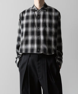 ssstein(シュタイン)の24AWコレクション OVERSIZED DOWN PAT SHIRT - BLACK OMBRE 公式通販サイトsession福岡セレクトショップ