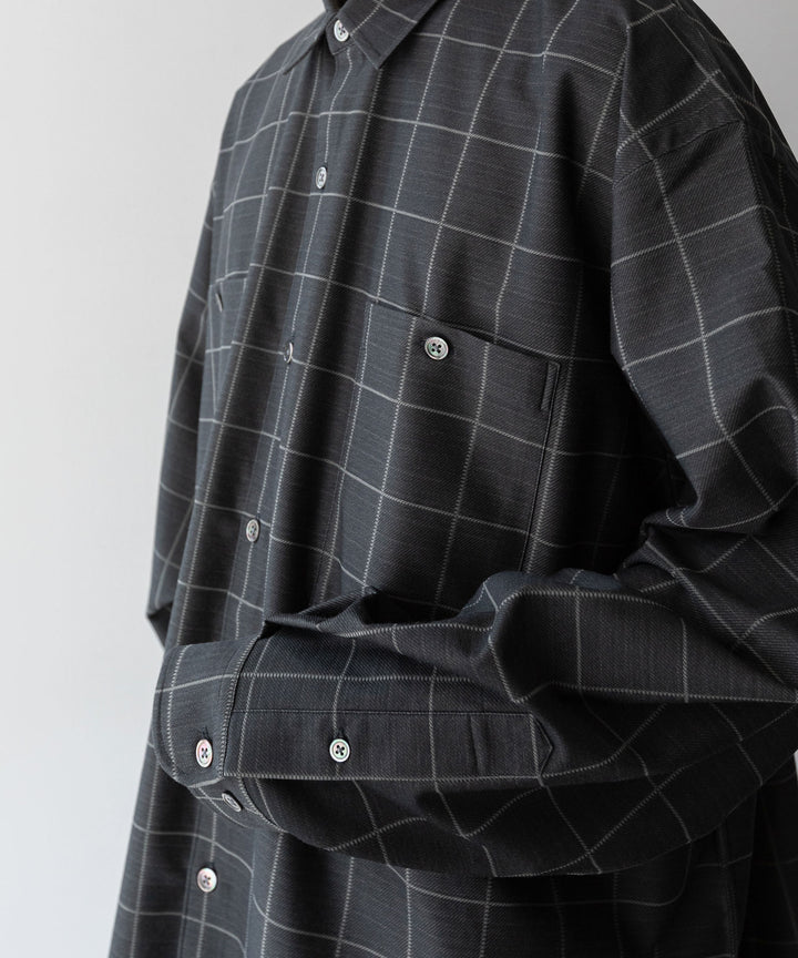 【KANEMASA PHIL.】カネマサのジャージーチャックシャツ FLANNEL CHECK JERSEY SHIRT - WP CHA 公式通販session福岡セレクトショップ