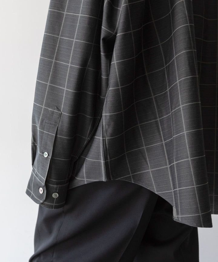 【KANEMASA PHIL.】カネマサのジャージーチャックシャツ FLANNEL CHECK JERSEY SHIRT - WP CHA 公式通販session福岡セレクトショップ