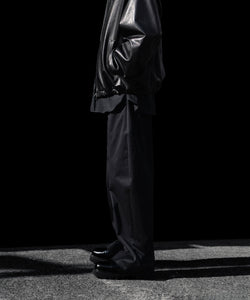 ssstein / シュタイン】COTTON SATIN ROUND PANTS - BLACK | 公式通販