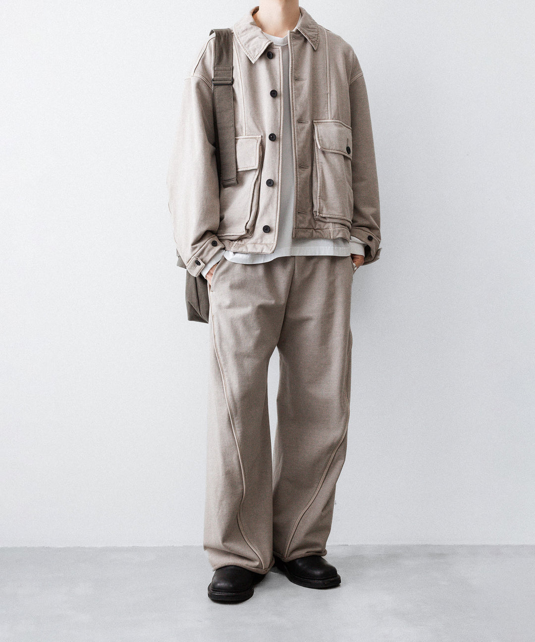 KANEMASA PHIL. カネマサフフィル36G FINE SWEAT WORK JACKETのBEIGE KHAKI PIGMENT公式通販サイトsession福岡セレクトショップ