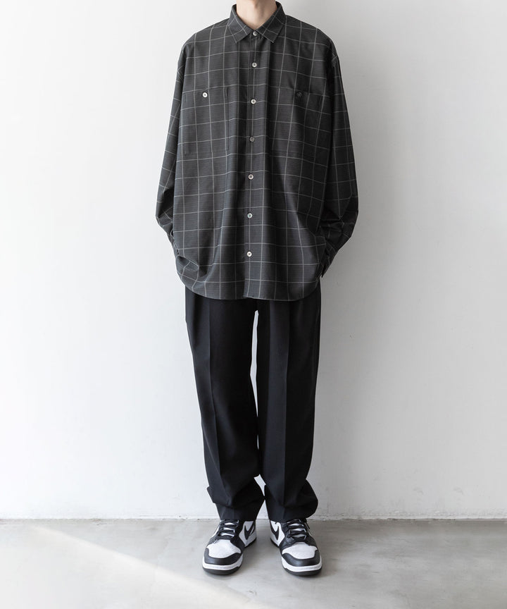 【KANEMASA PHIL.】カネマサのジャージーチャックシャツ FLANNEL CHECK JERSEY SHIRT - WP CHA 公式通販session福岡セレクトショップ