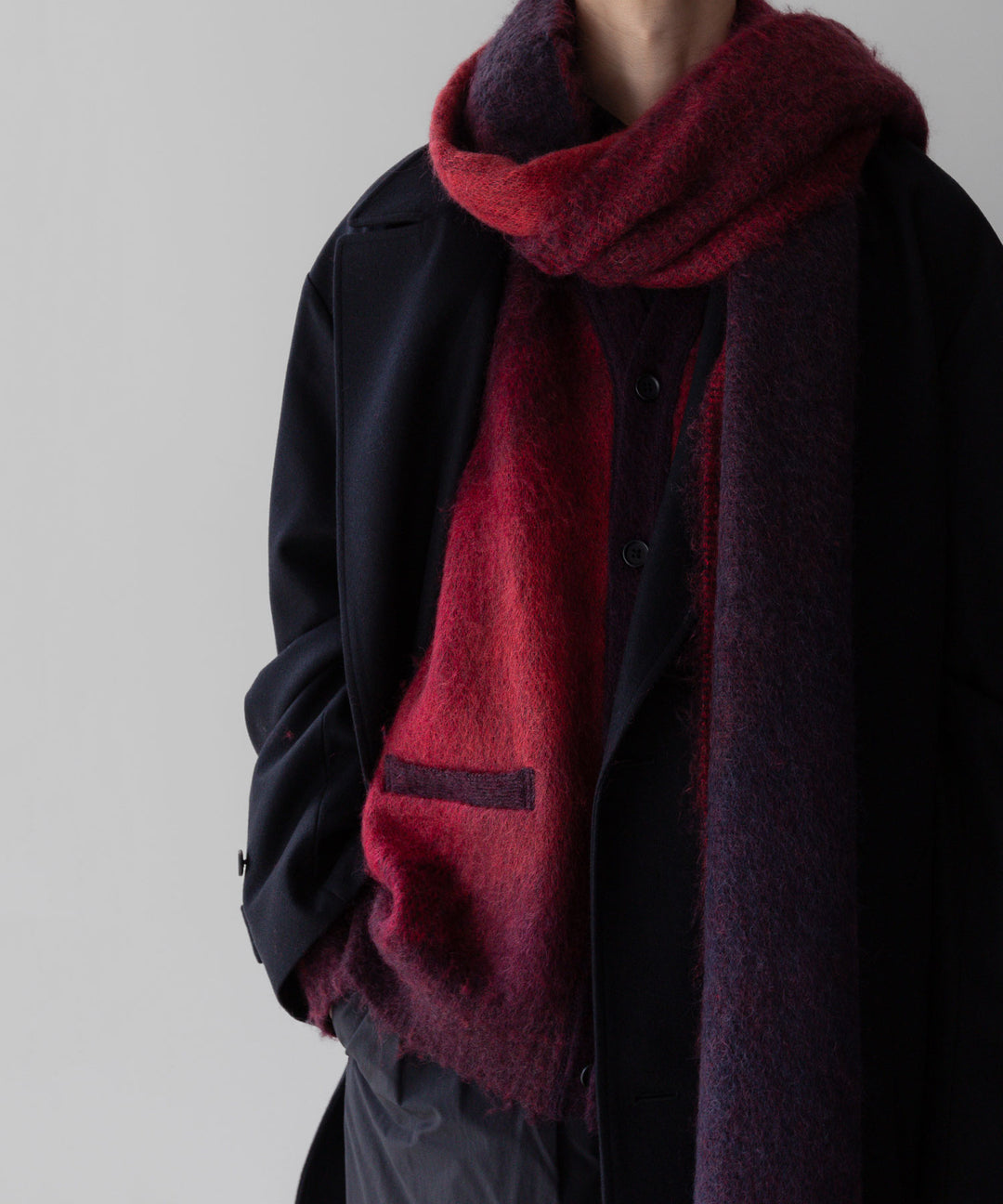 stein(シュタイン)の23AWコレクションGRADATION MOHAIR MUFFLER のRED sessionセッション福岡セレクトショップ 公式通販サイト 