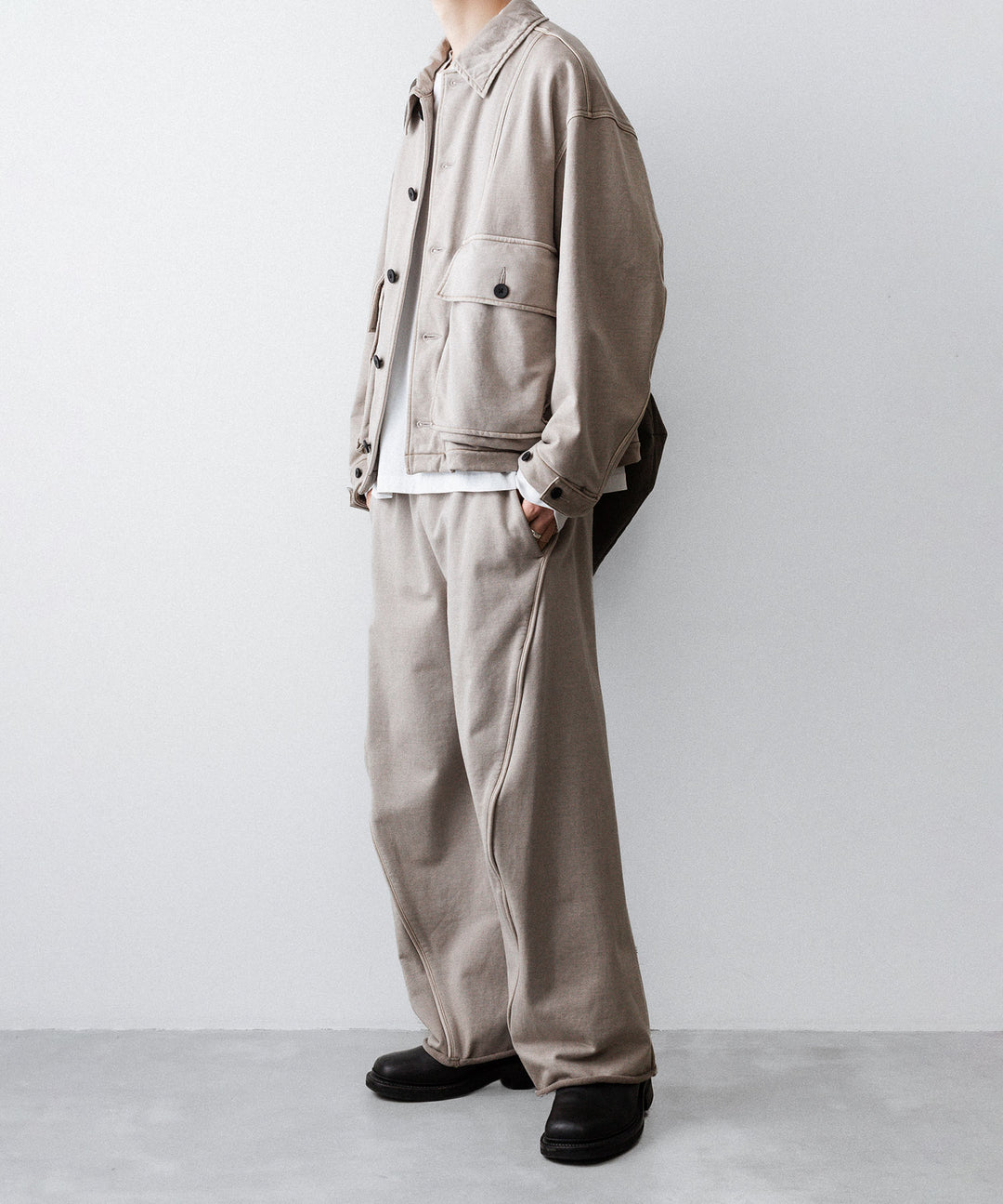 KANEMASA PHIL. カネマサフフィル36G FINE SWEAT WORK JACKETのBEIGE KHAKI PIGMENT公式通販サイトsession福岡セレクトショップ