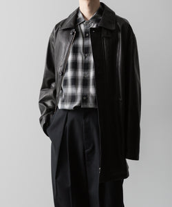 ssstein(シュタイン)の24AWコレクション OVERSIZED DOWN PAT SHIRT - BLACK OMBRE 公式通販サイトsession福岡セレクトショップ