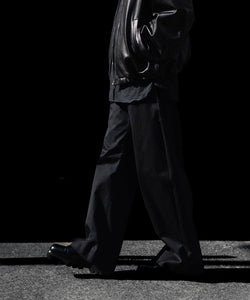 ssstein / シュタイン】COTTON SATIN ROUND PANTS - BLACK | 公式通販