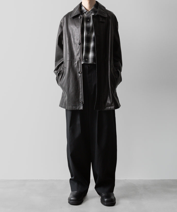 stein(シュタイン)の23AWコレクションLEATHER ZIP JACKETのBLACK 公式通販session福岡セレクトショップ