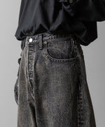 画像をギャラリービューアに読み込む, ssstein(シュタイン)のTWIST SEAM BAGGY VINTAGE DENIM JEANS - BLACKの公式通販サイトsession福岡セレクトショップ
