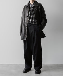 ssstein(シュタイン)の24AWコレクション OVERSIZED DOWN PAT SHIRT - BLACK OMBRE 公式通販サイトsession福岡セレクトショップ