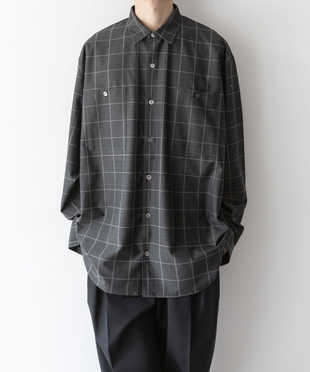 【KANEMASA PHIL.】カネマサのジャージーチャックシャツ FLANNEL CHECK JERSEY SHIRT - WP CHA 公式通販session福岡セレクトショップ