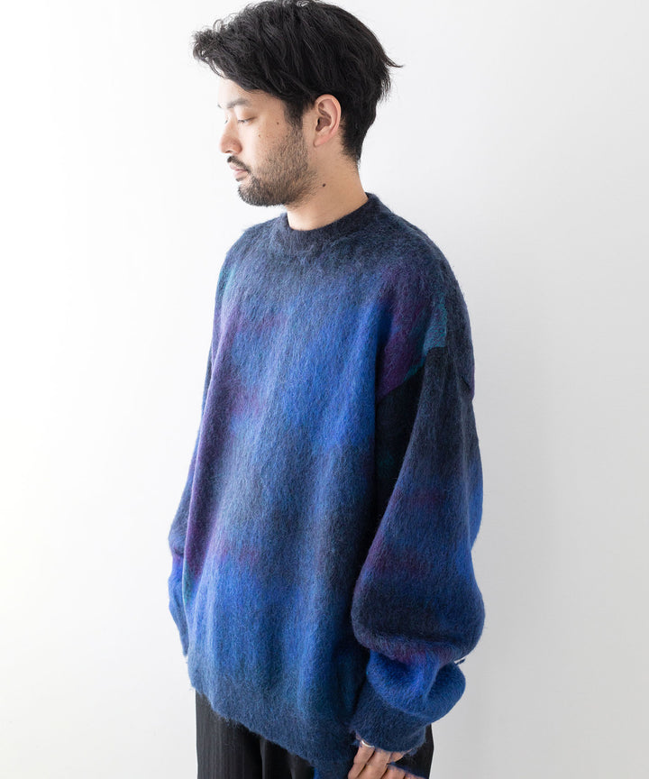stein(シュタイン)の23AWコレクションOVERSIZED GRADATION MOHAIR LS のBLUE BLACK
