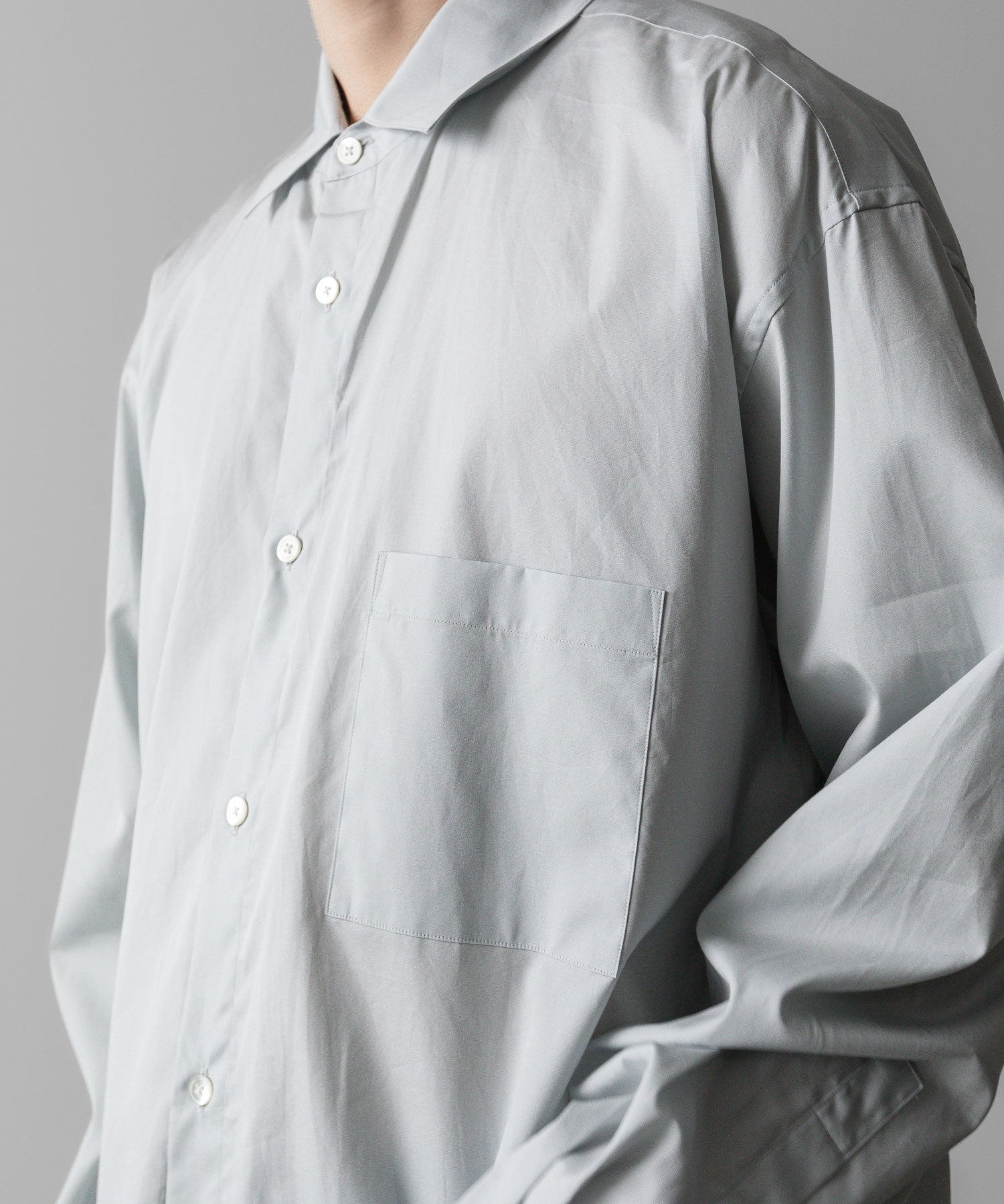 ssstein(シュタイン)の24AWコレクション OVERSIZED DOWN PAT SHIRT - OFF GREY 公式通販サイトsession福岡セレクトショップ