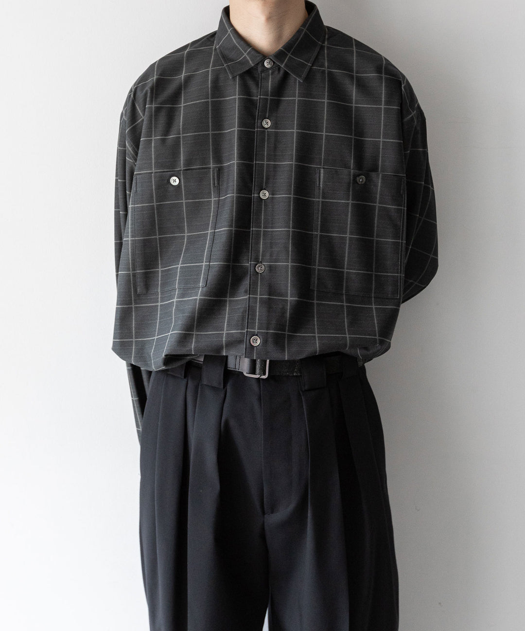 【KANEMASA PHIL.】カネマサのジャージーチャックシャツ FLANNEL CHECK JERSEY SHIRT - WP CHA 公式通販session福岡セレクトショップ