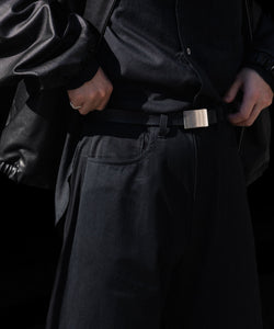 ssstein / シュタイン】COTTON SATIN ROUND PANTS - BLACK | 公式通販