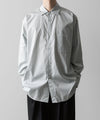 【ssstein】OVERSIZED DOWN PAT SHIRT - OFF GREY