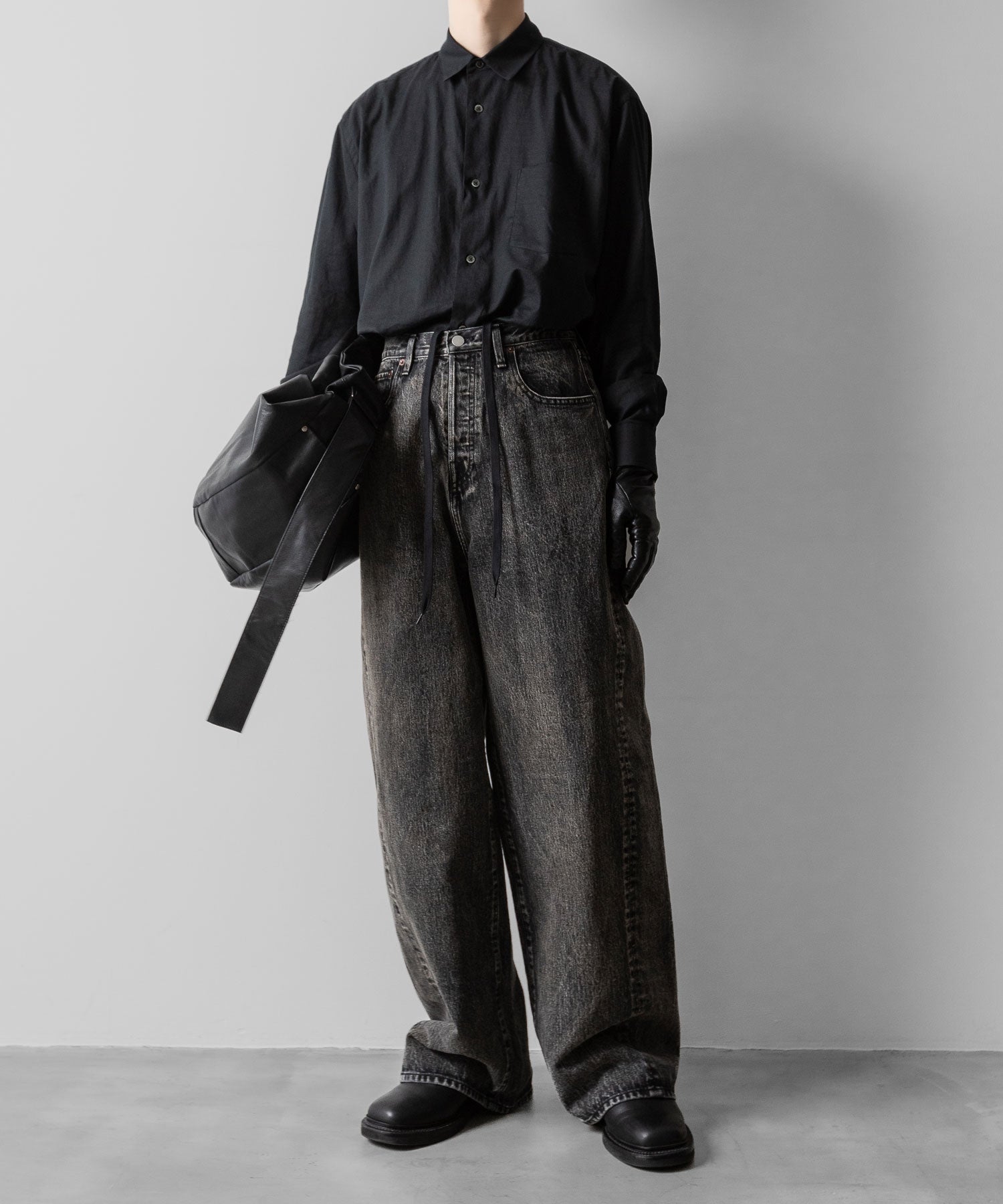 ssstein(シュタイン)のTWIST SEAM BAGGY VINTAGE DENIM JEANS - BLACKの公式通販サイトsession福岡セレクトショップ