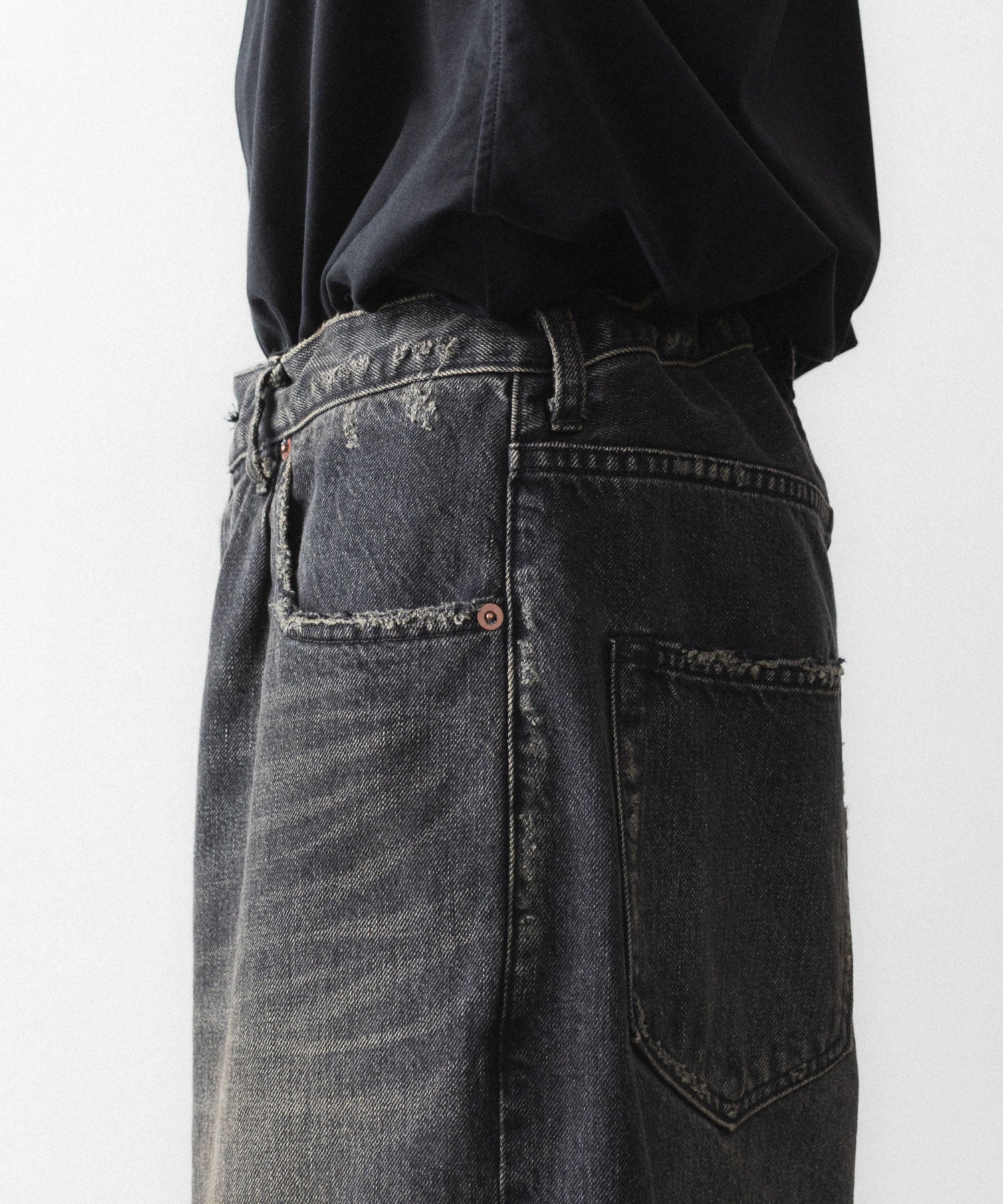 ssstein / シュタイン】BAGGY DENIM SHORTS - BLACK | 公式通販サイト